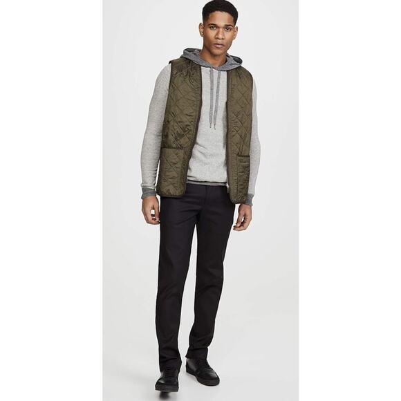 Billy Reid Contrast Stitch Sweater Hoodie Pullover Shirt Grey Large Linen Blend - Picture 5 of 16